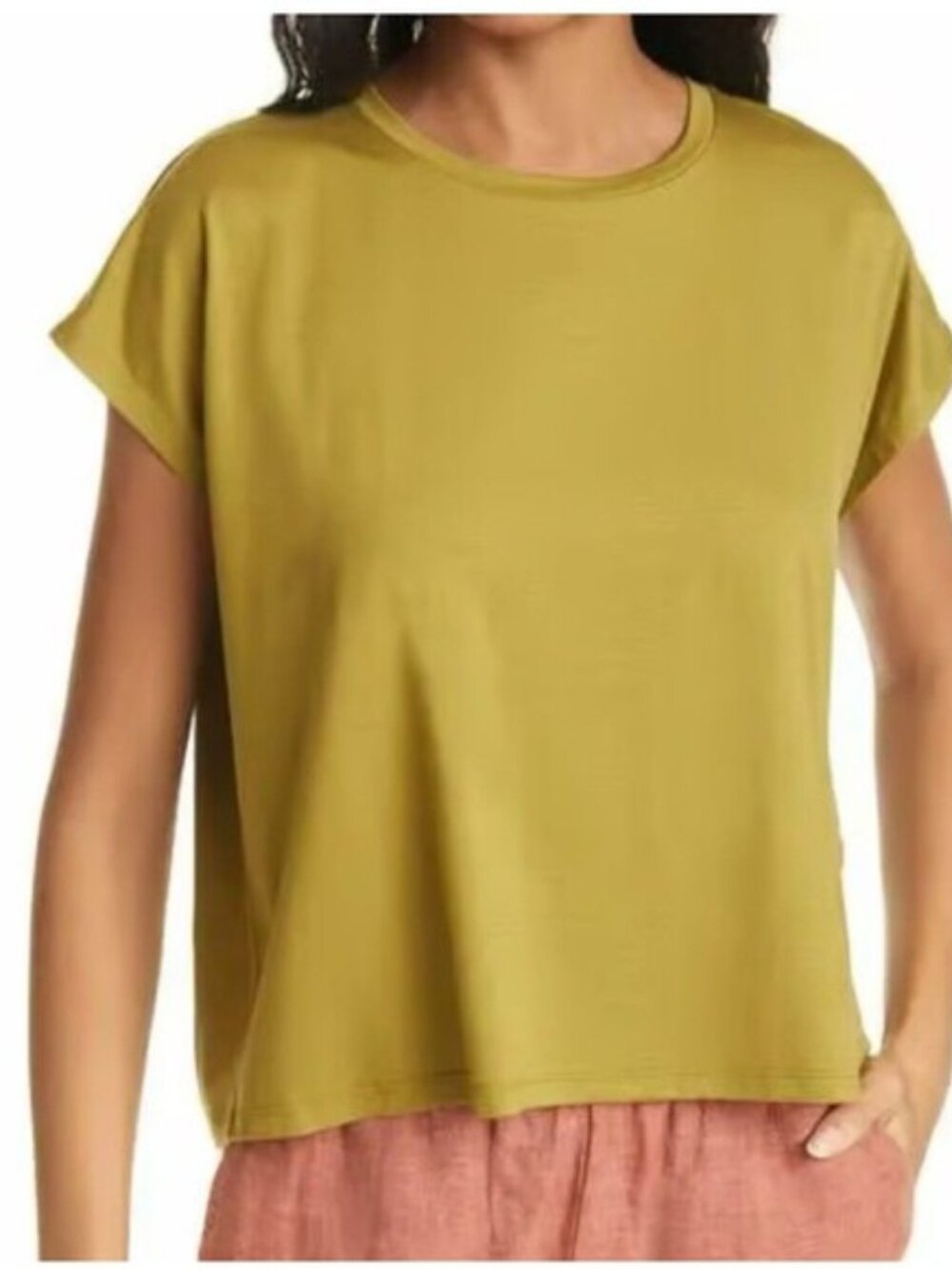 Eileen Fisher Boxy Organic Cotton Coriander Shirt